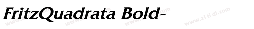 FritzQuadrata Bold字体转换